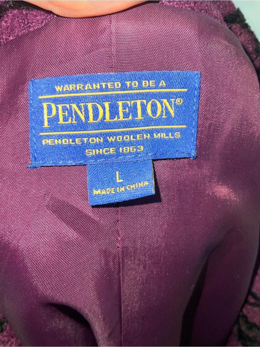 Pendleton Purple Patterned Blazer Jacket - Picture 9 of 9